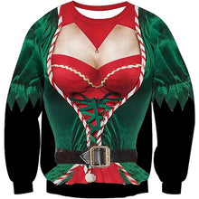 Christmas Muscle Print Ugly Sweater Pullover Sweatshirt